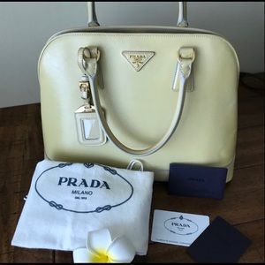 Authentic Prada Yellow Handbag!!!